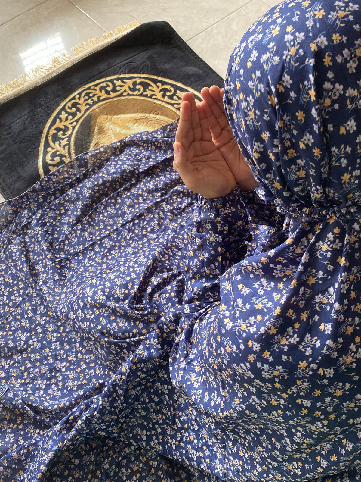 Full Size Namaz Chaddar - Cyclone Blue