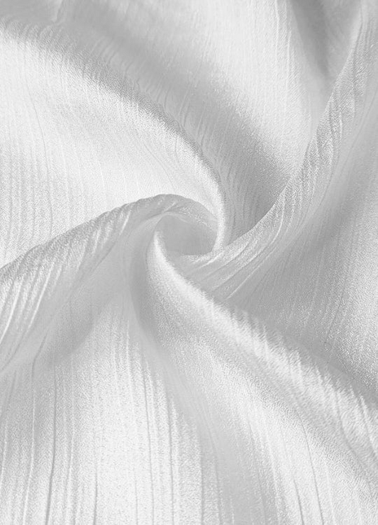 Crinkle Silk Hijab - White
