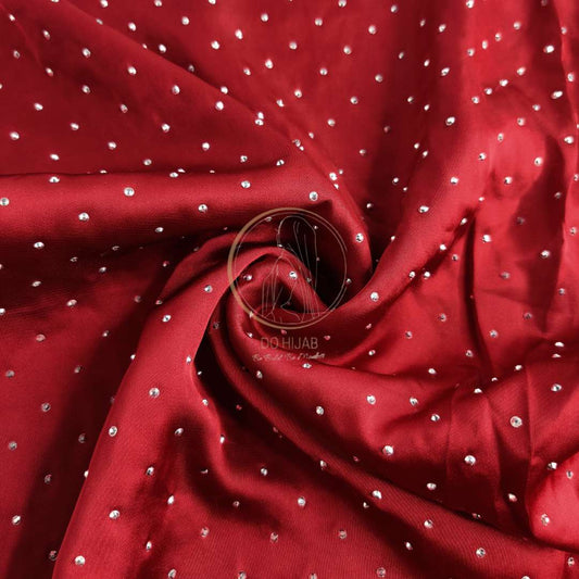 Satin Stone Silk - Red