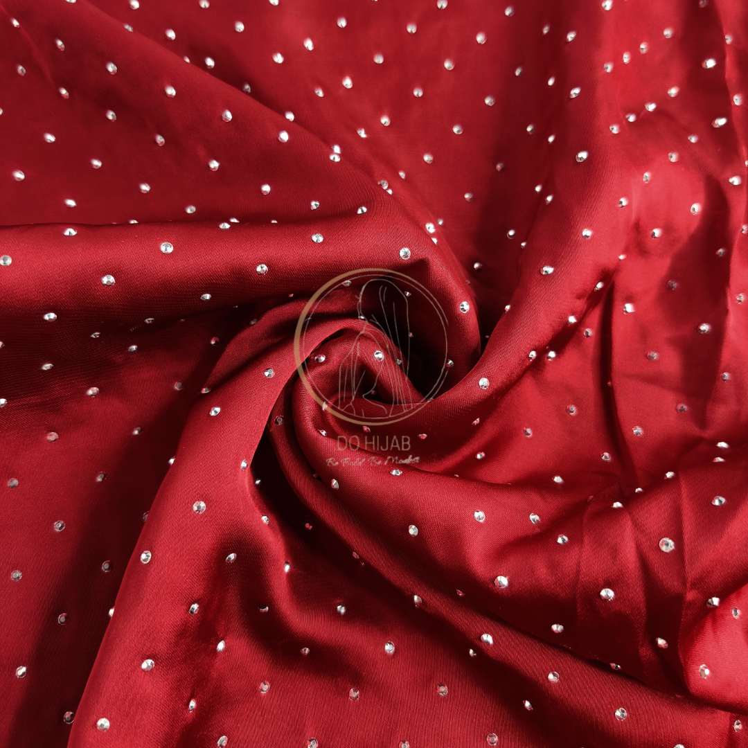 Satin Stone Silk - Red