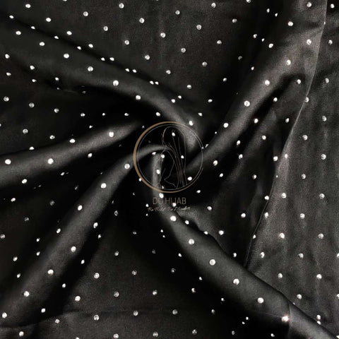 Satin Stone Silk - Black