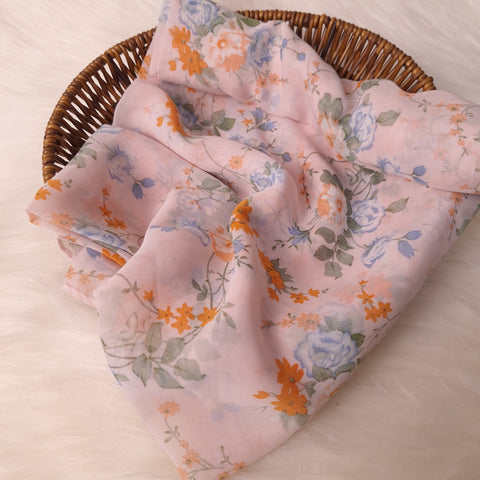 Printed Chiffon - Dusky
