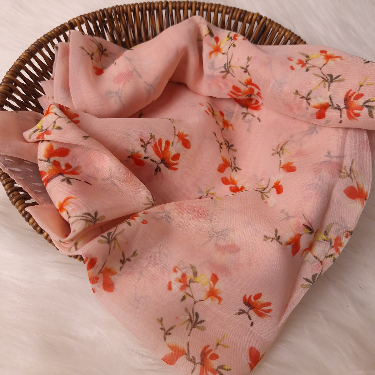 Printed Chiffon - Muted Rose