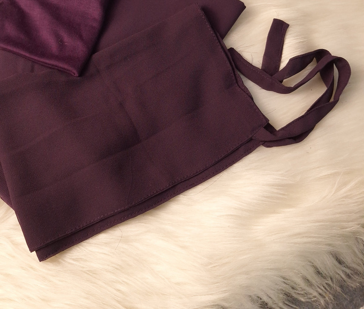 Half Niqab - Burgundy