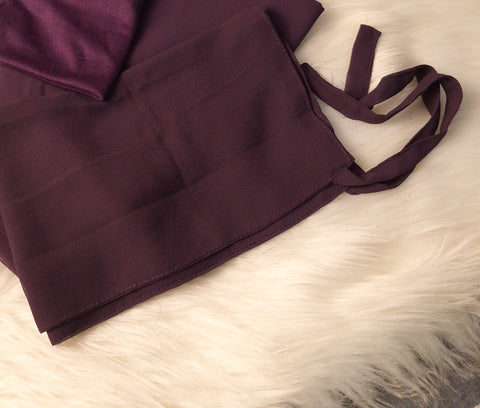 Half Niqab - Burgundy