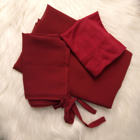 Hijab & Niqab Set - Red
