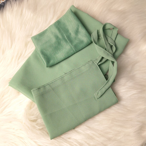 Hijab & Niqab Set - Moss Green