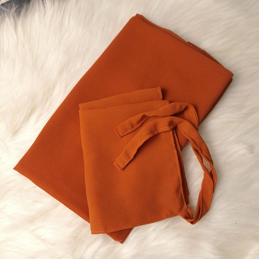 Hijab & Niqab Set - Strong Orange