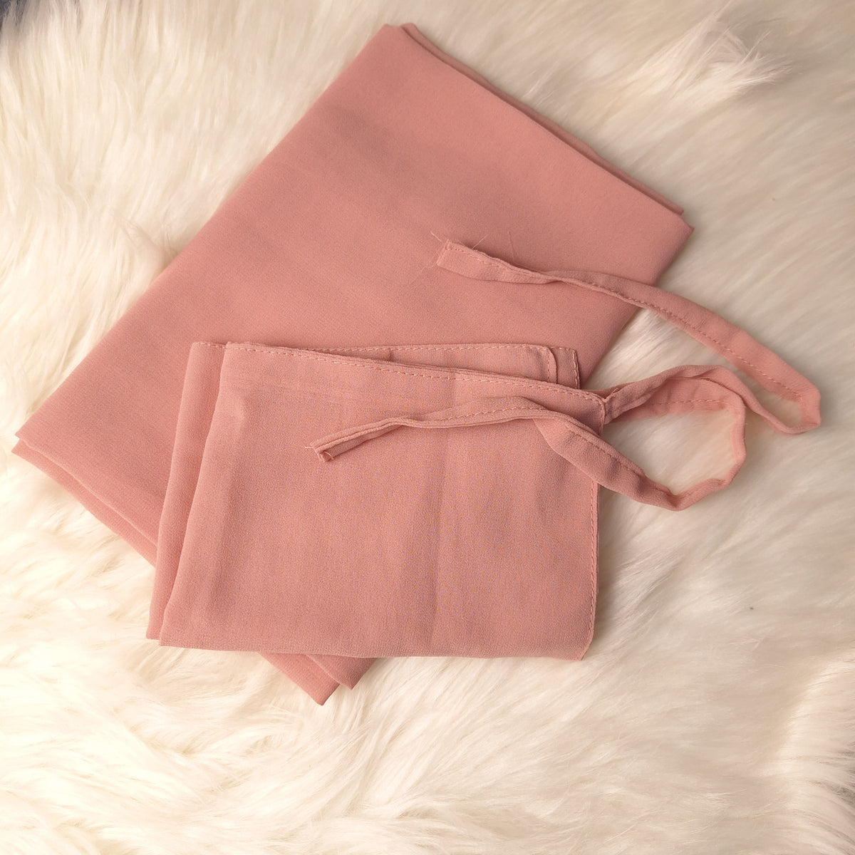Hijab & Niqab Set - Ash Peach