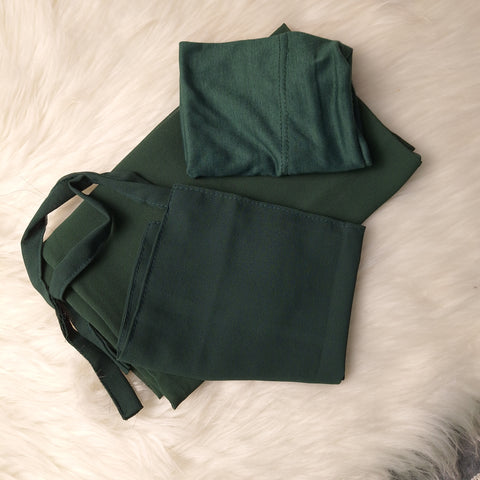 Hijab & Niqab Set - Dark Green
