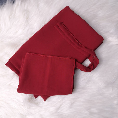 Hijab & Niqab Set - Cranberry Red