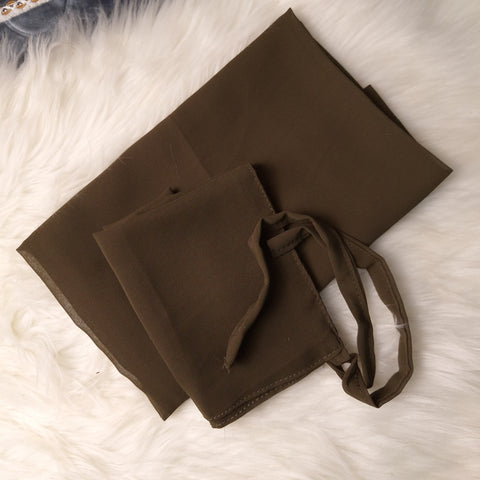 Hijab & Niqab Set - Dark Mocha
