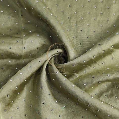 Satin Stone Silk - Mehndi