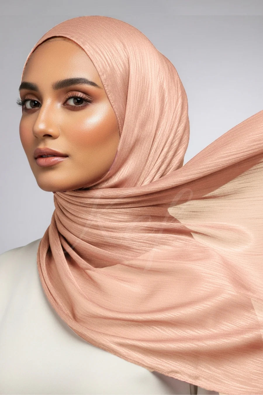 Luxe Organza Silk - Nude Peach