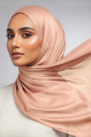 Luxe Organza Silk - Nude Peach