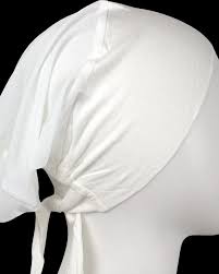 Cap Underscarf (Net & Tie-Back) – White