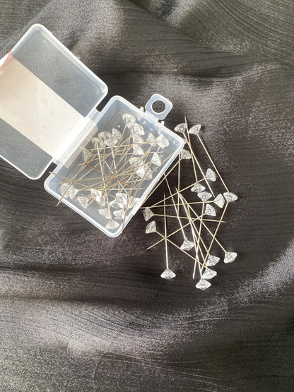 Diamond Head Pins - Crystal