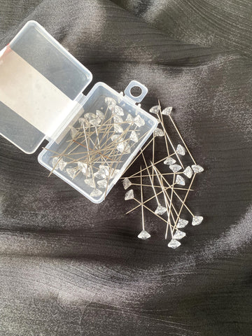 Diamond Head Pins - Crystal