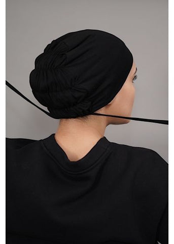 Full Coverage Bamboo Cap - Black