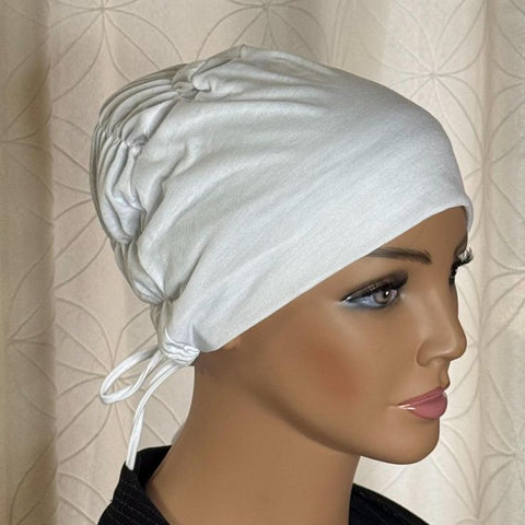 Full Coverage Bamboo Cap - White