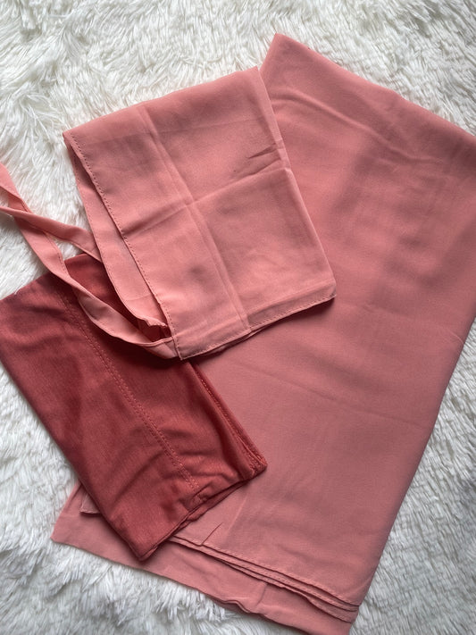 Hijab & Niqab Set - Blush Pink