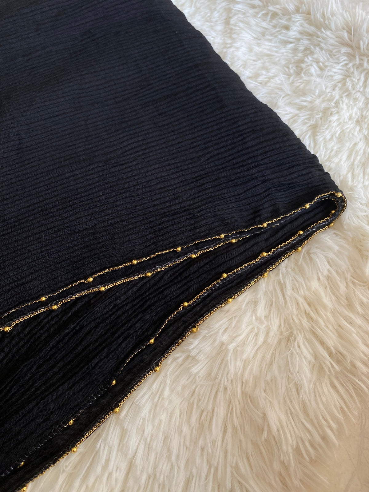 Luxe Crumbled Lawn - Black