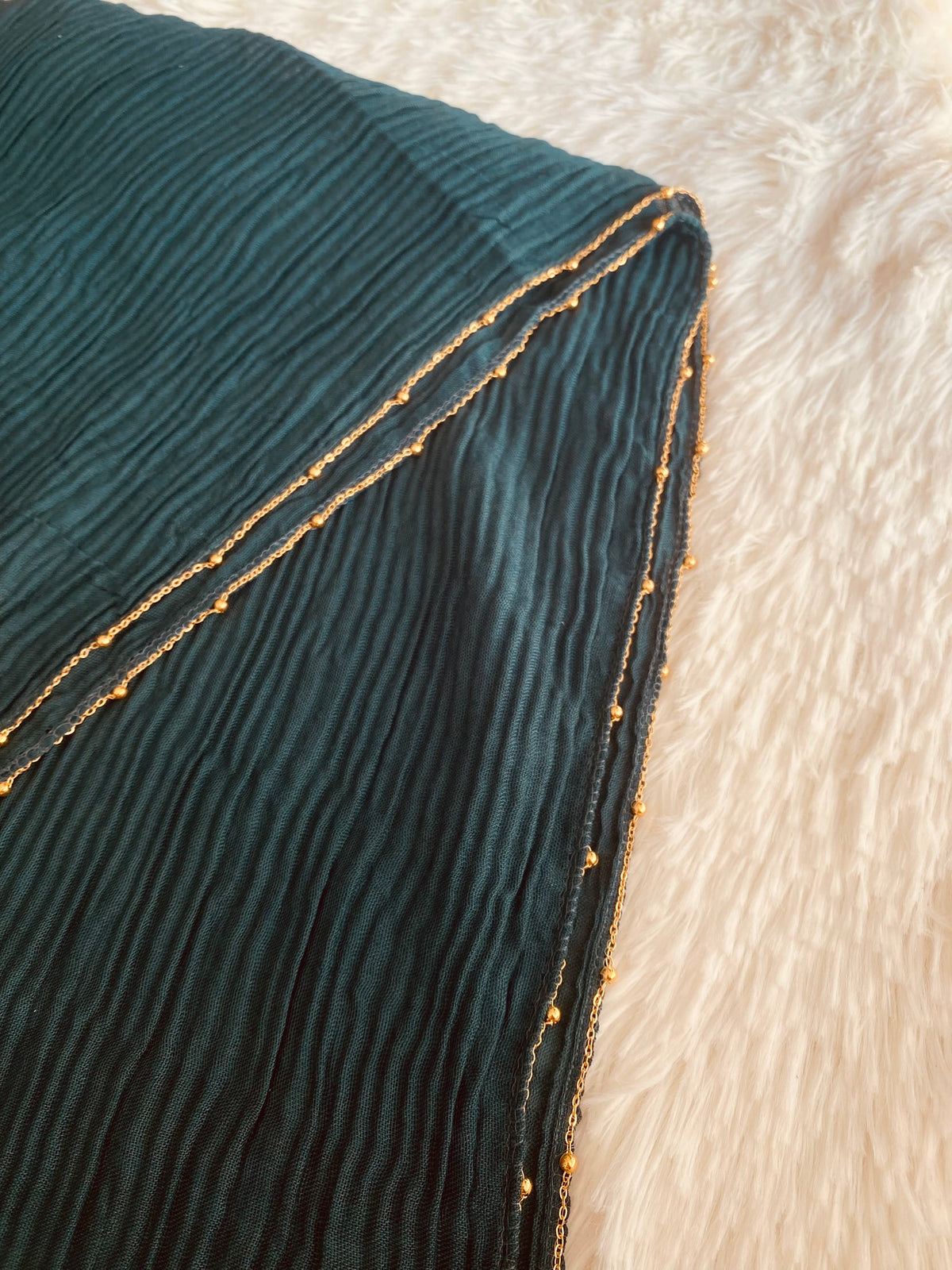 Luxe Crumbled Lawn - Dark Green