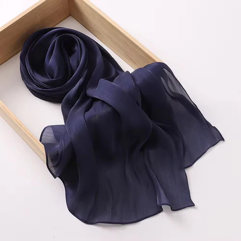 Luxe Organza Silk - Navy