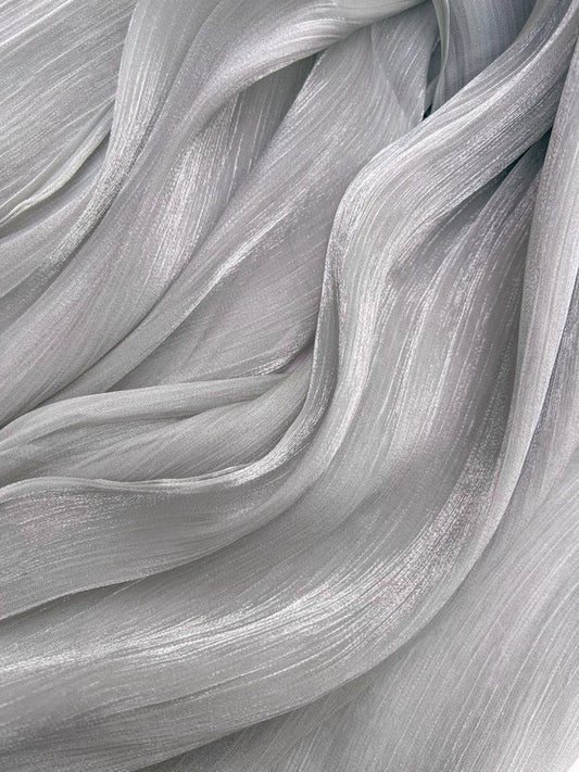 Luxe Organza Silk - Silver Grey