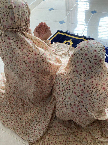 Mother & Daughter Namaz Chaddar - Beige Garden