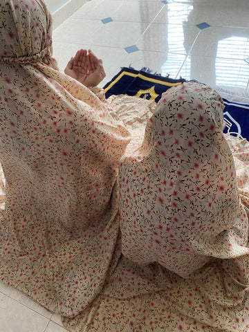 Mother & Daughter Namaz Chaddar - Beige Garden