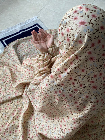 Kids Namaz Chaddar - Beige Garden