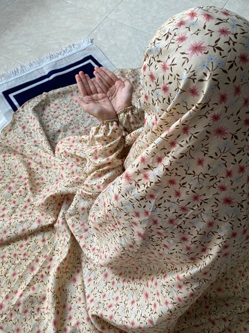 Kids Namaz Chaddar - Beige Garden
