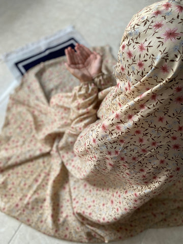 Kids Namaz Chaddar - Beige Garden