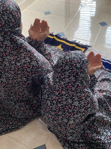 Mother & Daughter Namaz Chaddar - Black Garden