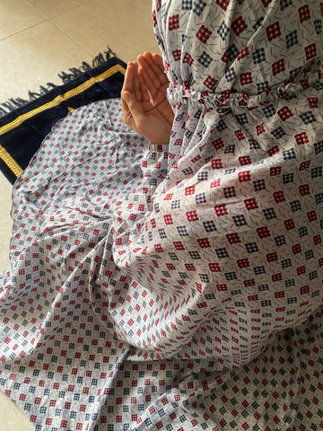 Namaz Chaddar - Block Grey