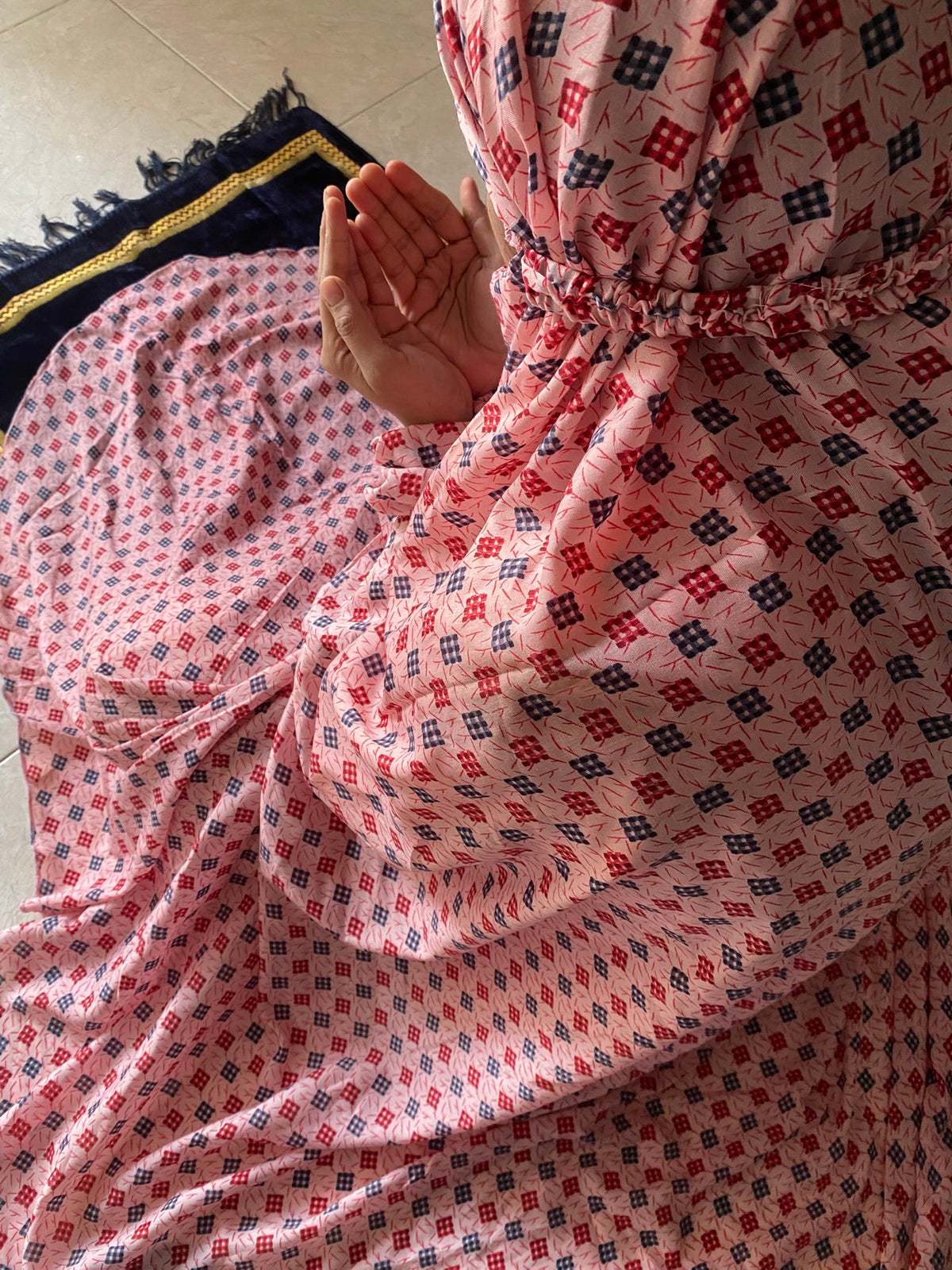 Namaz Chaddar - Block Pink