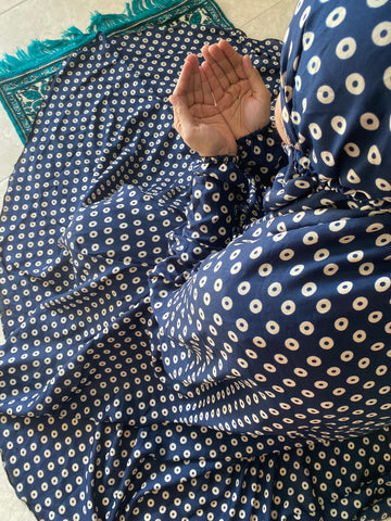 Namaz Chaddar - Blue Polka