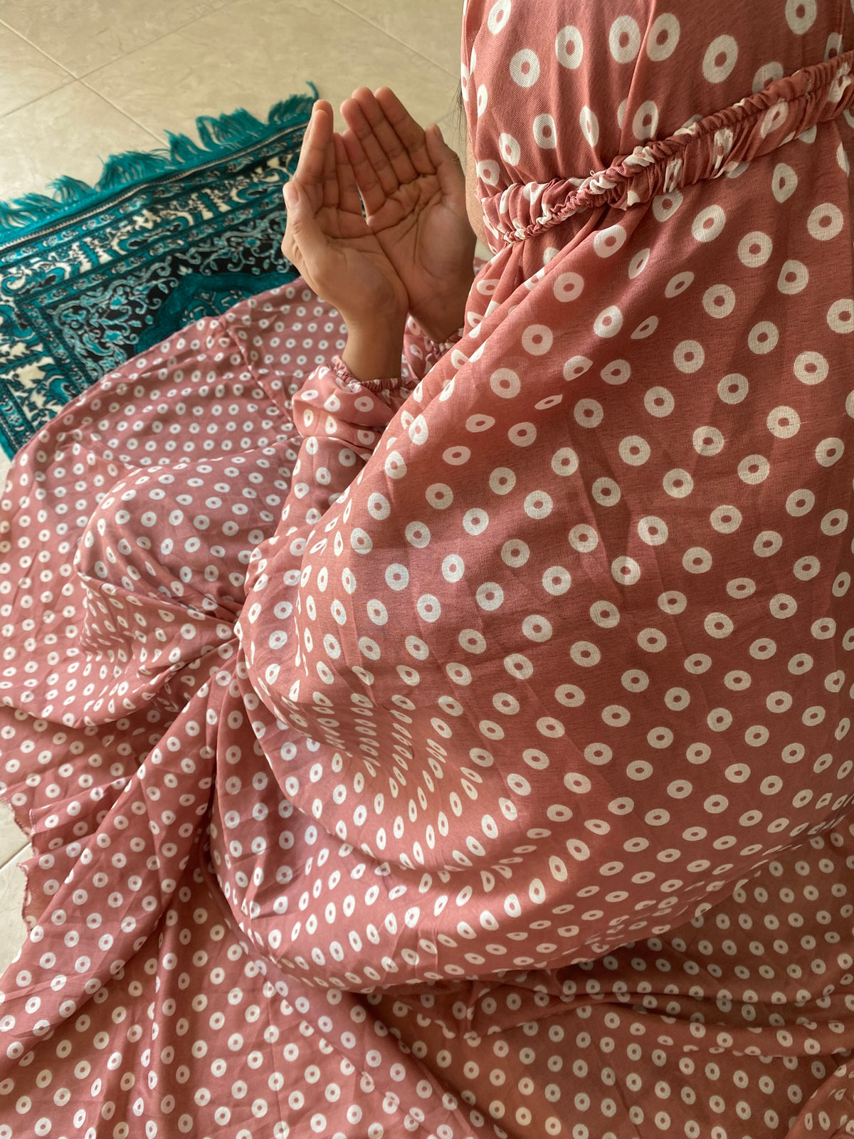 Namaz Chaddar - Blush Pink Polka
