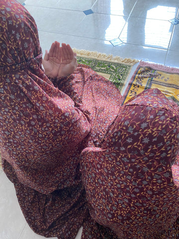 Mother & Daughter Namaz Chaddar - Branch Valvet