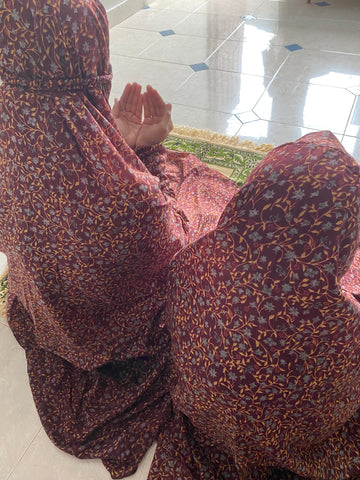 Mother & Daughter Namaz Chaddar - Branch Valvet
