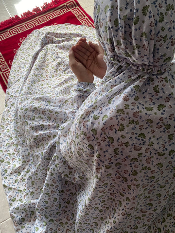 Namaz Chaddar - Green Florals