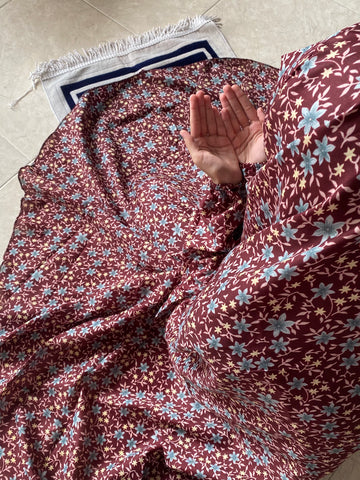 Kids Namaz Chaddar - Maroon Garden