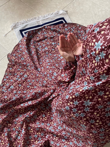 Kids Namaz Chaddar - Maroon Garden