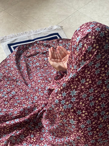 Kids Namaz Chaddar - Maroon Garden