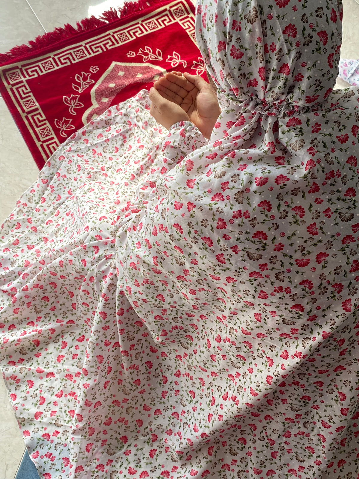 Namaz Chaddar - Pink Florals