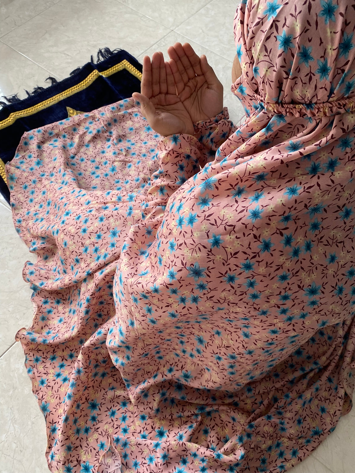 Namaz Chaddar - Pink Garden