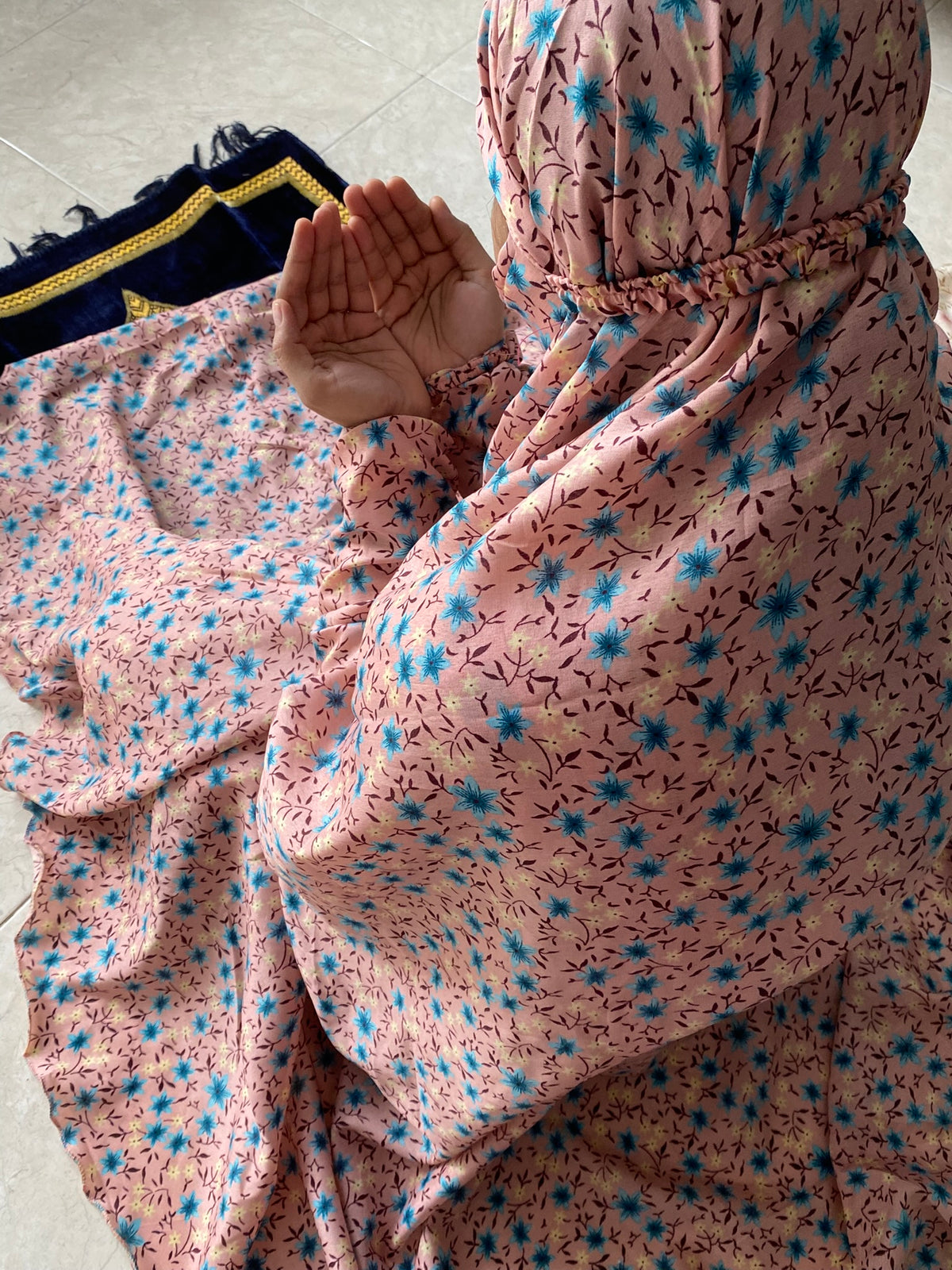 Namaz Chaddar - Pink Garden