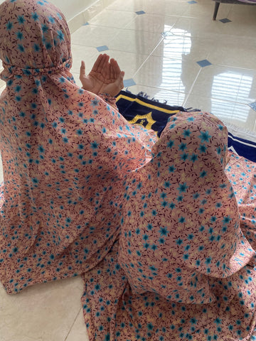 Mother & Daughter Namaz Chaddar - Pink Garden