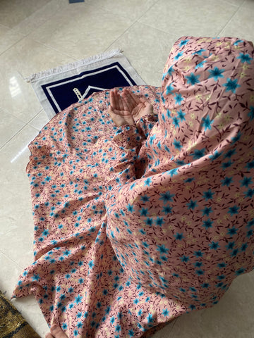Kids Namaz Chaddar - Pink Garden